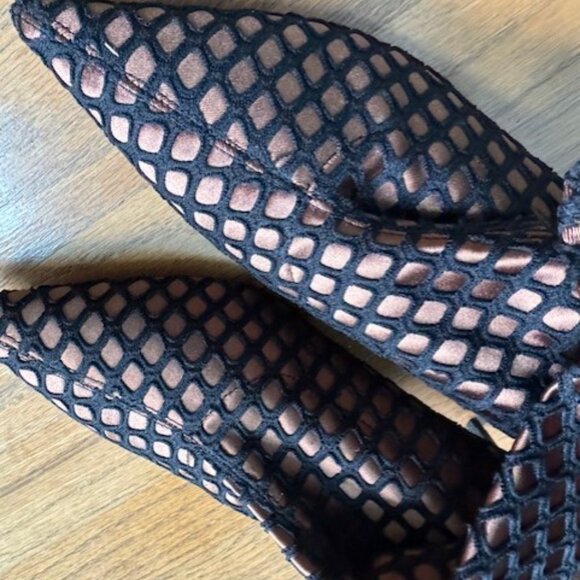 NEW NWT Zara Fishnet Sock-Style Pointed Toe Boots - Size 39/ USA 8 - Picture 6 of 9